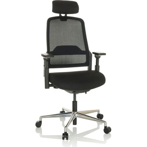 Bürostuhl / Chefsessel TERARO AX Netzstoff / Stoff schwarz hjh OFFICE (1/5)