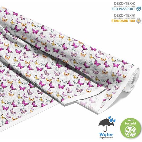 TESSUTI DECORATIVI PER ESTERNI OXFORD - Motivo Farfalle e Foglie I DX101 (1/5)