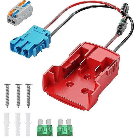 Adaptateur pour chariot à outils électriques compatible avec les batteries M18, adaptateur de batterie avec connecteur de faisceau de câbles. (1/5)