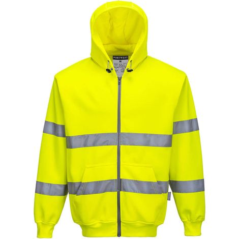 Sweatzip-Hoodie mit Kapuze Farbe: Gelb Größe: XXL - Portwest
