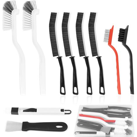 Grout Brush, Grout Cleaning Brush for Hard Bristles, Multifunctional Gap Cleaning Brush, Narrow Cleaning Brush for Kitchens, Bathrooms, Tile, Canvas (1/5)