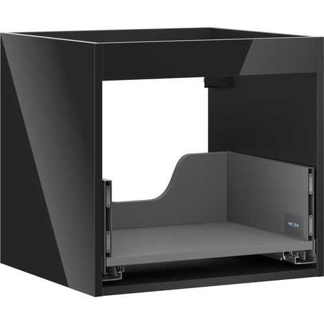 Mexen Box-A cuerpo de armario bajo lavabo de 50 cm, 1 cajón, negro brillante - 91AX0-0500-470-1-70 (1/4)