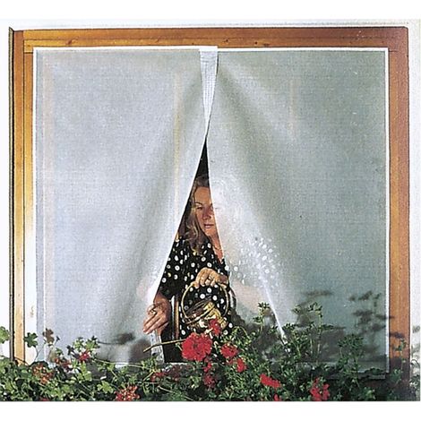 Moskitonetz aus weißem Tüll, 100 x 130 cm – Befestigung mit Klebestreifen – Leichtes und strapazierfähiges Polyester – 1-teilig