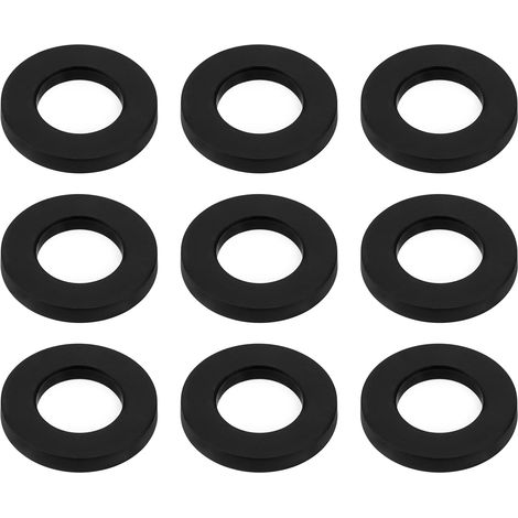 100 rondelle di ricambio per batteria M6 OD 12mm Spessore 1,5mm Rondelle in nylon per viti di tensione della batteria Adatte per batterie e rullanti Nere (1/5)