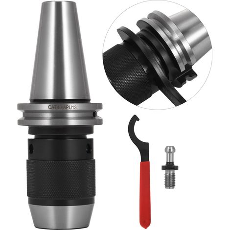 VEVOR Portabrocas de Precisión Integrado sin Llave CAT40 de 1/2", Compatible con la Máquina CNC Haas CAT40 (1/5)