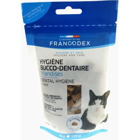 Francodex Leckerlis für die Mundhygiene Für Katzen und Kätzchen – 65 g (1/3)