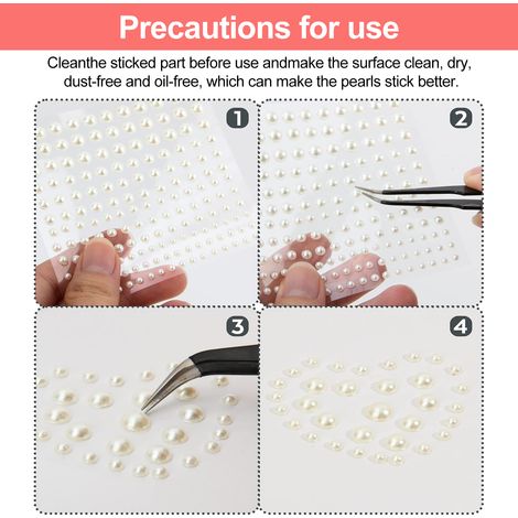 660pcs Milk White Pearl DIY Decoration Patch- (3+4+5+6) mm (1/5)