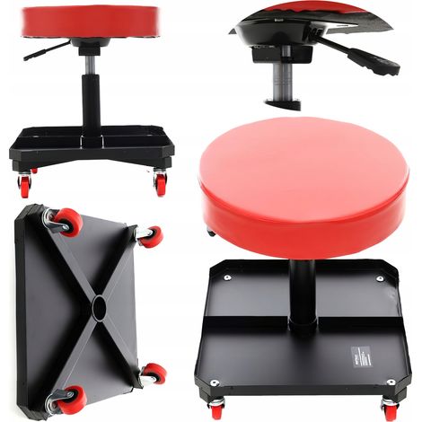Tabouret de travail pivotant à 360° pour atelier de finition, 136 kg, hauteur 380-575 mm
