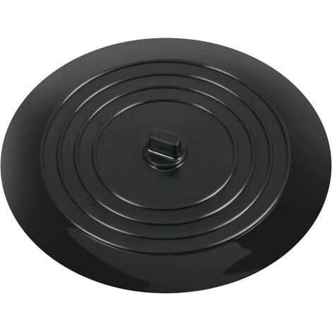Passoire Filtre à évier en silicone 6 pouces noir pour cuisine, salle de bain et blanchisserie (1/5)