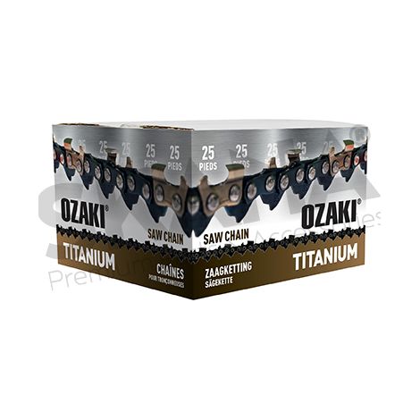 Ozaki Kettenschneide-Rolle, halbquadratisch, 3/8, 0,063, 7,62 m mit Titan-Induktion für Messer