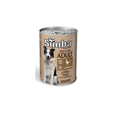 BOCCONI PER CANI 'SIMBA' selvaggina - gr 1230- 12 pezzi  - MONGE