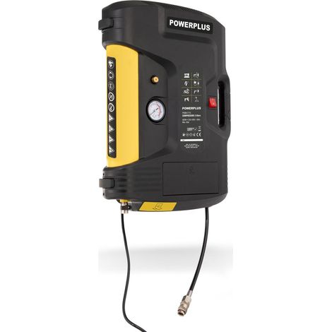 Powerplus Compressor POWX1715 - Compressor met wandmontage - 900W en inhoud 2L (1/5)