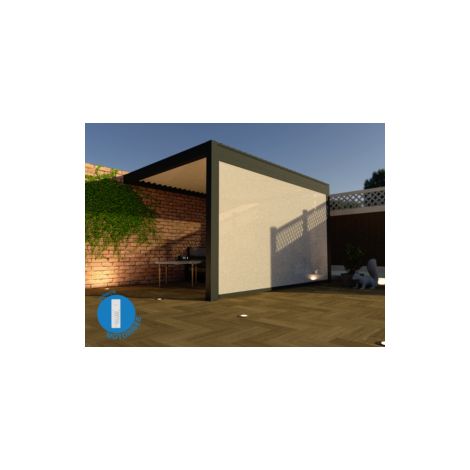 Store Façade Zippé Motorisé 4m Anthracite Pour Pergola Bioclimatique O ORIAL Made in France (1/5)