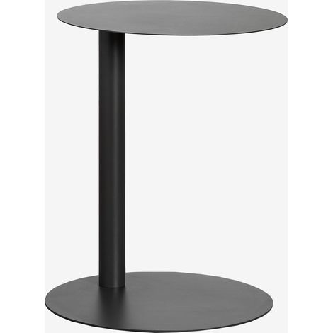 Mesa auxiliar para jardín redonda Ø40 cm en acero inoxidable Yannik SKLUM