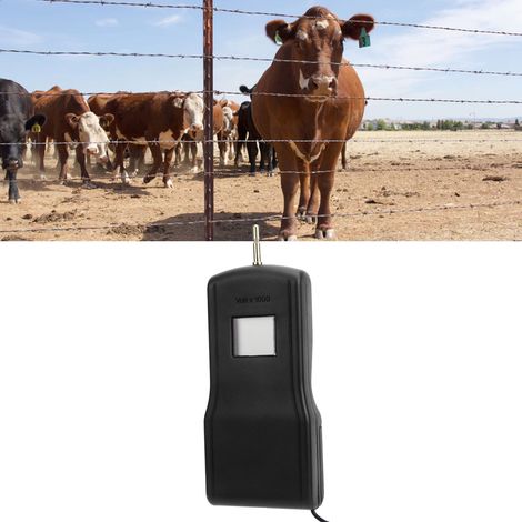 Testeur de tension électronique portable 15 kV pour clôtures d'élevage, avec couvercle de batterie, écran LCD, testeur de clôture numérique MLD-004B (noir) (1/5)
