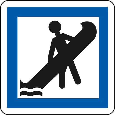 Panneau Indication CE19 – Mise à l'eau d'embarcations légères – Gamme ECOLIGN – Classe 1 – 500 mm (1/5)