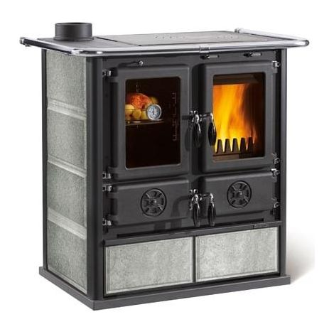 Cuisinière à bois raccordable - LA NORDICA Rosetta Sinistra 5.0 Pierre 7.9 kW (1/3)