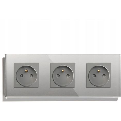 PRESA ELETTRICA TRIPLO CONTATTO IN VETRO 16A (1/4)