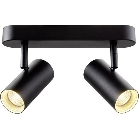 Applique et plafonnier NOBLO® double rond 3000 K 12W PHASE 32° noir - SLV - 1008713 (1/3)