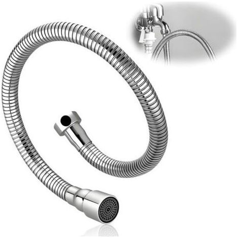 Rallonge Robinet Cuisine, Extension de Robinet Cuisine à 360° avec Bec Flexible avec 20cm, Aérateur Robinet Cuisine, Douchette Évier Multifonctionnelle (1/4)