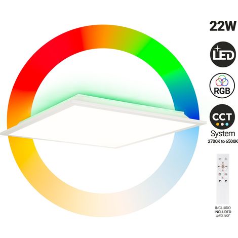 LED-Deckenleuchte Backlight - 45x45cm - 22W - CCT + 2RGB -