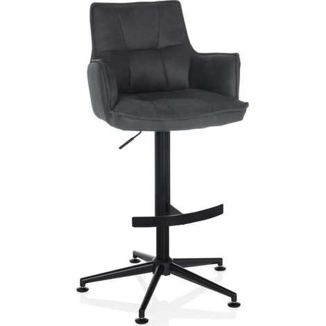 Barhocker / Barstuhl SOLAO LIFE HIGH Stoff anthrazit hjh LIVING