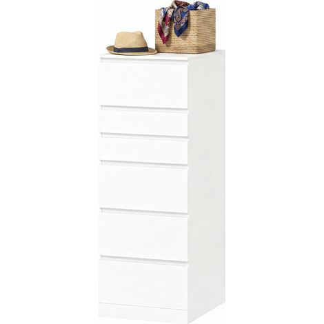 HOMCOM Cassettiera con Specchio Ribaltabile, Bianco (1/5)