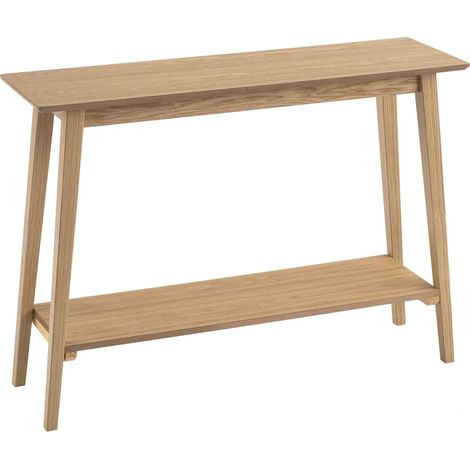 Console d'entrée en bois MDF 2 étages – Dimensions 100x30x72 cm – Espacement 49 cm – Idéale pour objets décoratifs – Wadiga (1/5)