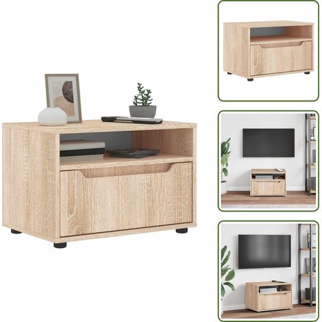 vidaXL TV-Schrank VISNES Sonoma-Eiche 60x40x38 cm Holzwerkstoff (1/5)