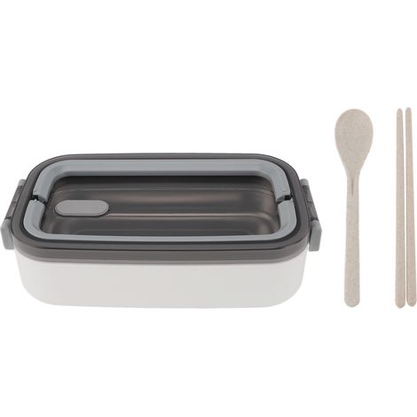 Lunchbox, isolierte Bento-Box aus Edelstahl 304, auslaufsicher, für Schüler, Schule, Büro, weiß. (1/5)