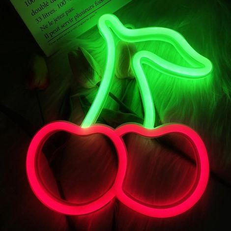 Luci LED verdi e rosse a forma di ciliegia con interruttore batteria/USB, a risparmio energetico e sicure (1/3)