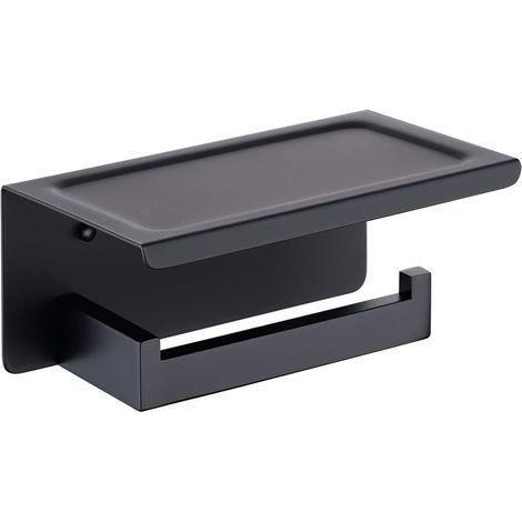 Toilet Paper Holder (Black) for Cell Phone Storage Shelf Paint (1/4)