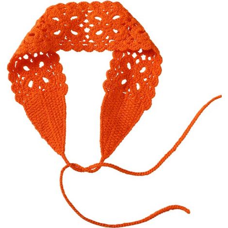 1 diadema boho para mujer, diadema de punto de ganchillo, diadema, pañuelo para el cabello, diadema para el cabello de mujer, naranja (1/5)