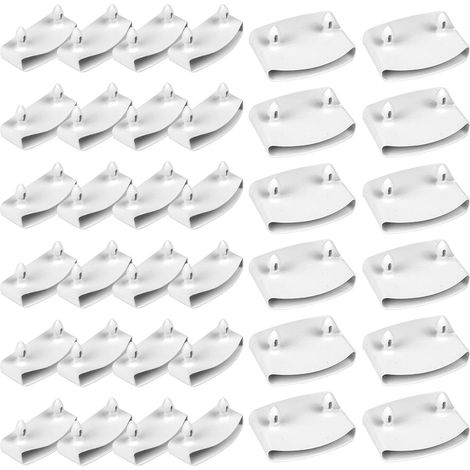 36 Embouts Lattes pour Sommier, Supports de Lattes pour Sommier, Capuchons Lattes pour Sommier 54mm, 24 x Embout de Lattes, 12 x Supports Centraux, pour 5.3cm - 5.5cm Latte de Li (1/4)