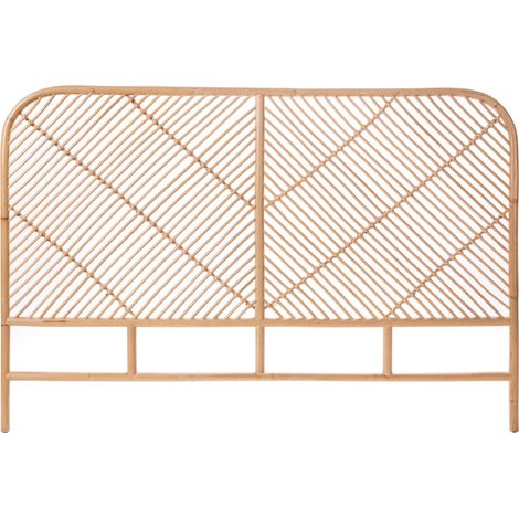 Drawer – Tête de lit en rotin 188 cm – Design quadrillé moderne – Léger et facile à installer – Compatible avec lits standards