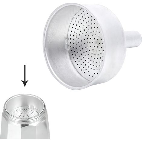 Caffettiera Imbuto Alluminio Classica/Induzione 6 Tazze (1/2)