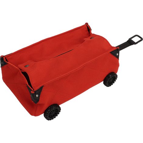 Coffre de rangement extérieur camping résistant à l'usure imperméable grande capacité chariot de stockage pour voiture maison Rouge (1/5)