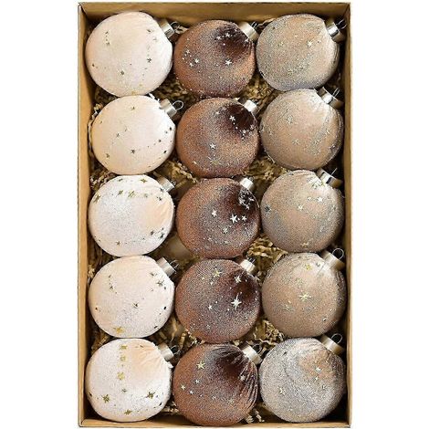 15 décorations de sapin de Noël, boules décoratives à suspendre incassables (1/5)