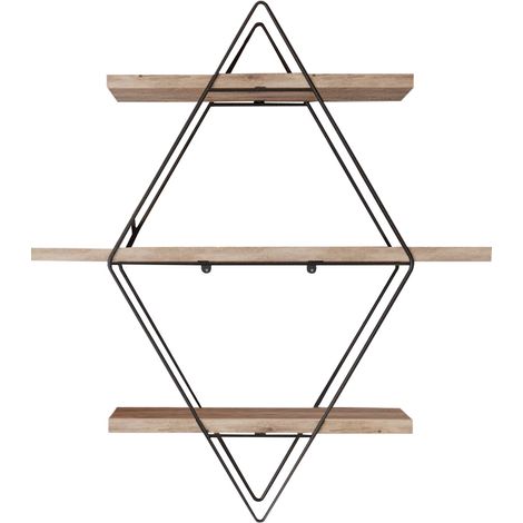 Mensola da parete, mensola portaoggetti Shelf Gold Nero (1/5)