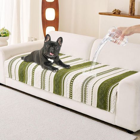 Copridivano in stile bohémien, impermeabile, adatto ai cani, in morbido jacquard di ciniglia antiscivolo, 70180 cm. (1/4)