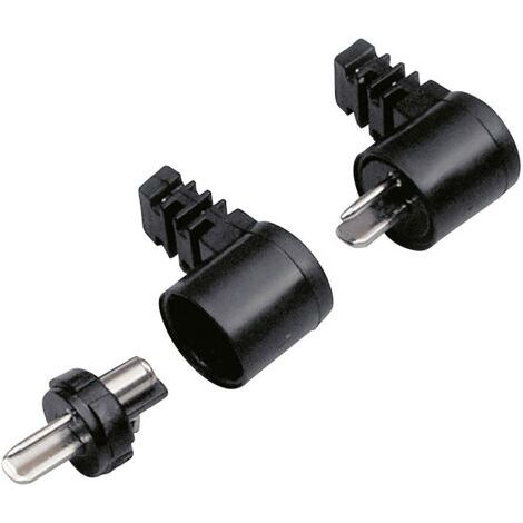 Fiche haut-parleur mâle, coudé BKL Electronic 0205005 Nombre de pôles: 2 noir 1 pc(s) Q724402 (1/3)