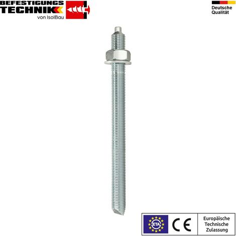 IsolBau Gewindestange verzinkt ETA Ankerstange 1 x M16x220 (1/5)