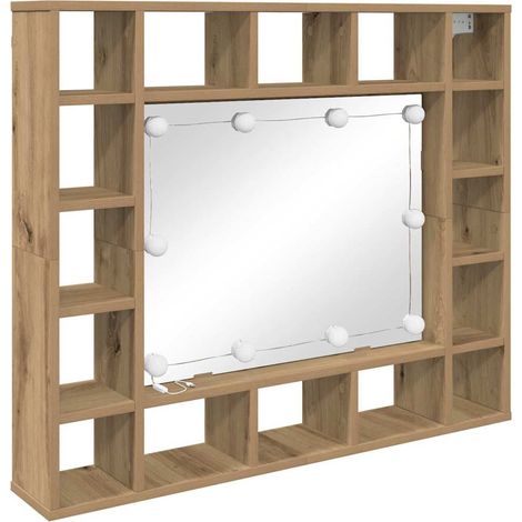 Maison Exclusive - Spiegelschrank Artisan-Eiche 91 x 15 x 76,5 cm