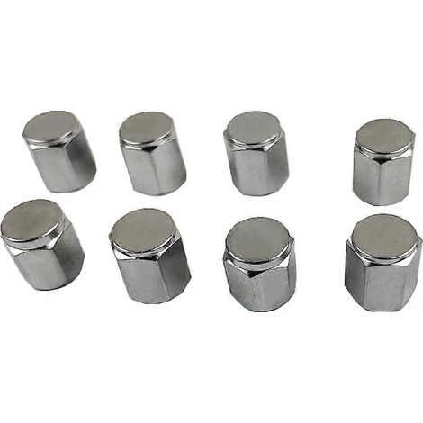 Lot de 8 bouchons de valve de pneu robustes, étanches à la poussière et à l'air, pour la protection contre les fuites d'air, pour voiture et moto. (1/5)