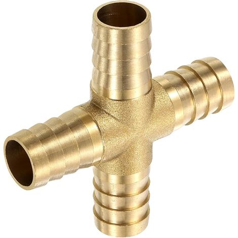 Laiton 4 Voie Tuyau Raccord 5/8" (16mm) (1/5)