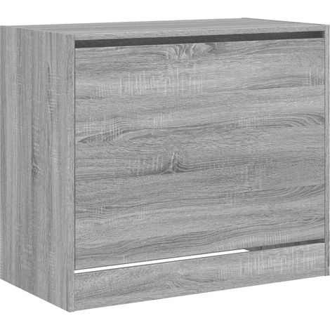 Scarpiera mobile contenitore per scarpe mobile per ingresso/corridoio/soggiorno design Sonoma 80 x 42 x 69 cm legno ingegnerizzato grigio 020022104