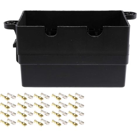Boîte porte-fusibles à 12 voies avec cosses plates pour voiture, camion, remorque et bateau (1/5)