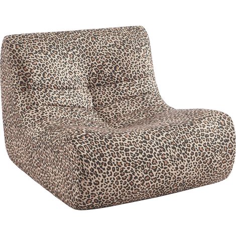 sweeek - Sessel ohne Armlehne Bezug mit Leopardenmuster