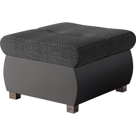 Pouf Comfivo Nitor, Soft 029 + Majorka 03, 39x60x60cm, Diamètre: 0, Faux cuir + Tissu, Pieds: Plastique, 0, Partiellement assemblé (1/5)