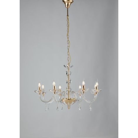 Lampadario a sospensione RIFLESSO oro in cristallo (8xE14)